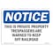 Signmission OSHA Notice Sign, 5" Height, 7" Width, This Is Private Property Trespassers Are Sign, Landscape OS-NS-D-57-L-18640 - alternate 1